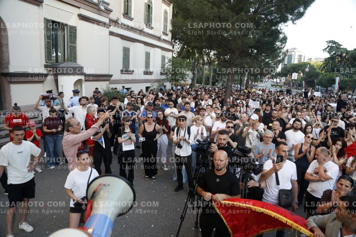 Proteste ne Tirane Pas Perplasjes se Protestuesve me Policine Private ne Zvernec
