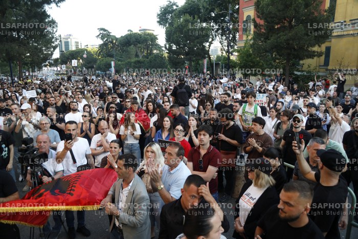 Proteste ne Tirane Pas Perplasjes se Protestuesve me Policine Private ne Zvernec