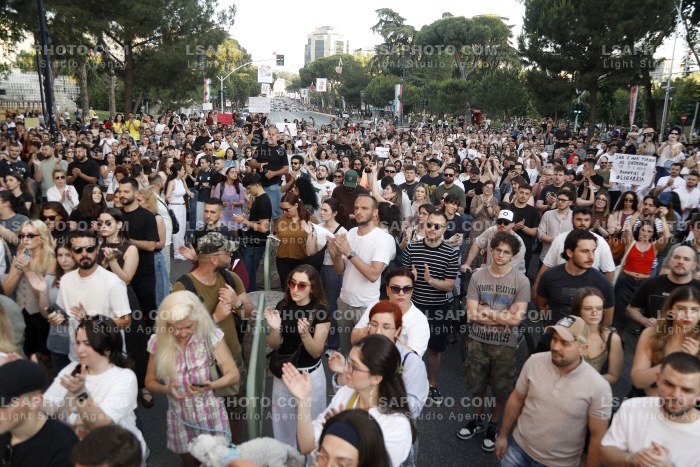 Proteste ne Tirane Pas Perplasjes se Protestuesve me Policine Private ne Zvernec