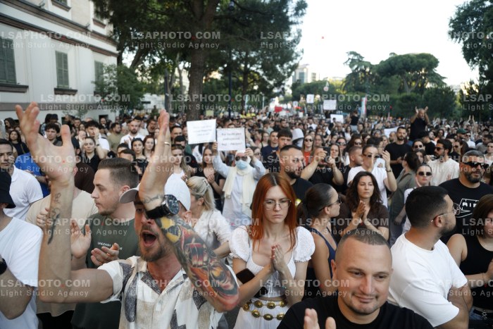 Proteste ne Tirane Pas Perplasjes se Protestuesve me Policine Private ne Zvernec