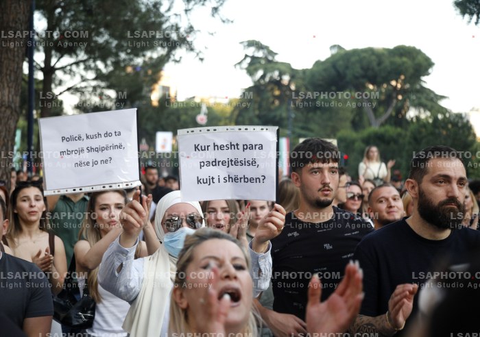 Proteste ne Tirane Pas Perplasjes se Protestuesve me Policine Private ne Zvernec