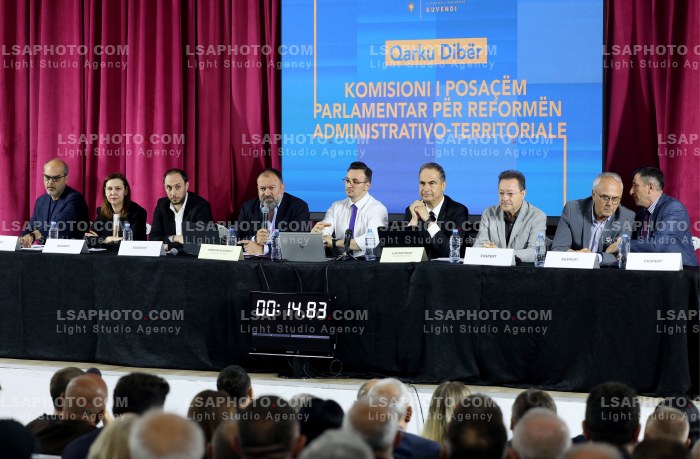 Takim i komisionit per reformen territoriale ne Diber
