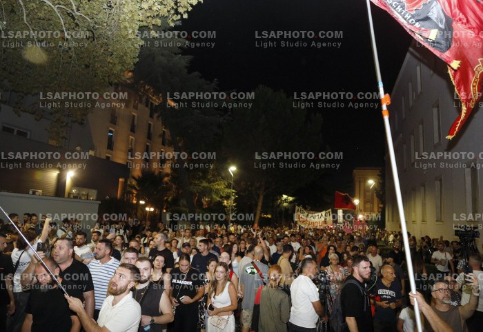 Protesta e Qytetareve ne Tirane ne Diten e 100