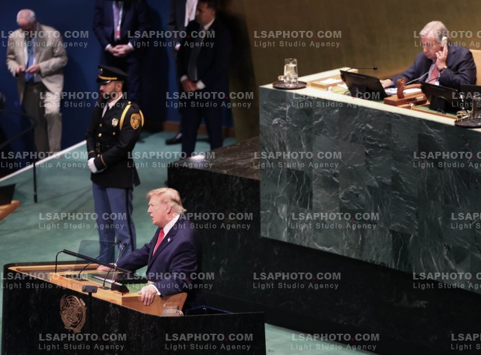 US PRESIDENT DONALD TRUMP ADDRESSES UN