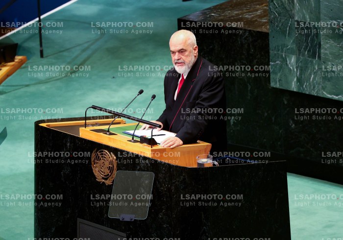 Kryeministri Edi Rama Flet ne Sesionin e 81 te OKB