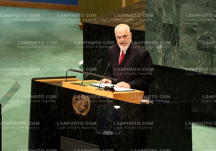 Kryeministri Edi Rama Flet ne Sesionin e 81 te OKB