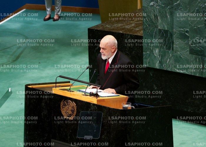 Kryeministri Edi Rama Flet ne Sesionin e 81 te OKB